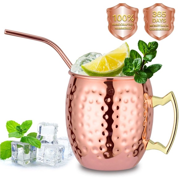 Set of 2 Copper Mugs - Picture 9 of 11